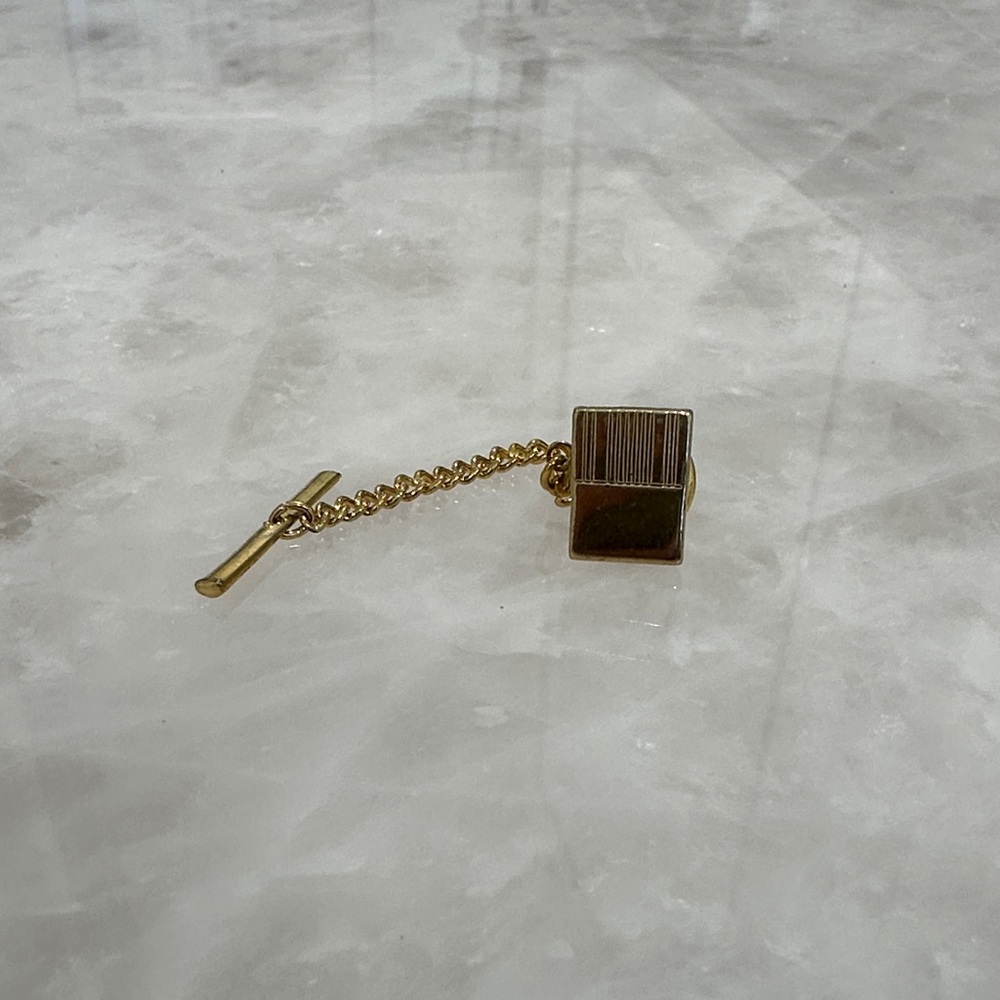 Gold Cufflink with Chain